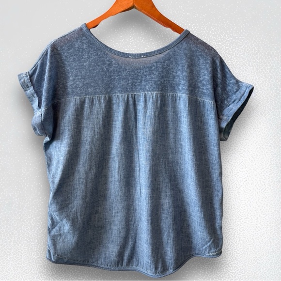 Kaktus Light Blue Short Sleeve Top Size M - Picture 2 of 2